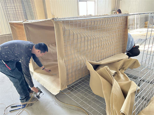 Zurückziehbare Galvanisierte Hesco-Schranken im Militärstil