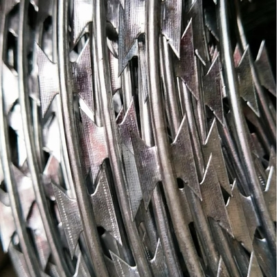 BTO-22 Concertina Draht Elektrisch Galvanisiert Nigeria Rasierer Stacheldraht Rasierer Draht Preis pro Rolle