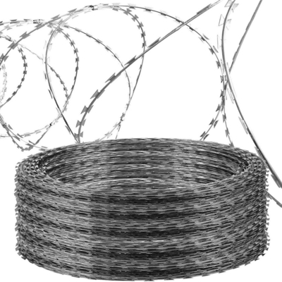 Edelstahl Concertina Kreuz Flat Warp BTO-22 Rasier Stacheldraht Zaun für Flughafen Zaun
