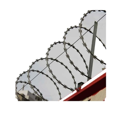 BTO-22/CBT-65 einzelner Rasiermesser Stachel Stacheldraht 500mm Blatt Edelstahldraht Guter Preis für Zaun