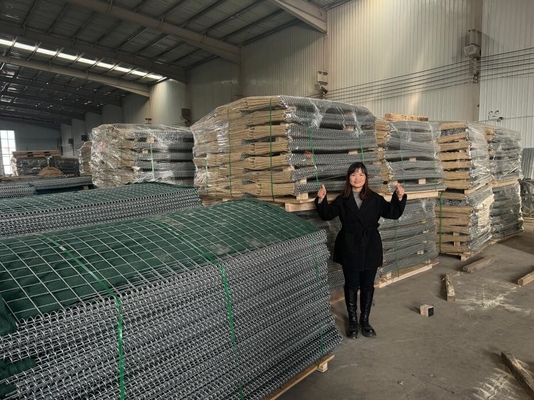 3x3 Zoll Hesco Schweißquadrat Militärbarriere Grüne Farbe Geotextil