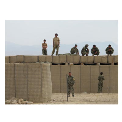 4.0 mm Verteidigung Hesco Bation Barriere Gabion hauptsächlich für die Überschwemmung und militärische Befestigungen verwendet