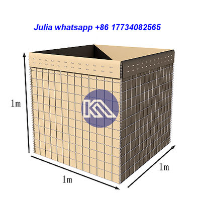 Verzinkte Stahldraht-Verteidigungsbarriere mit UV-beständigem Geotextil
