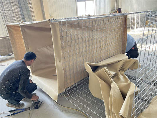 Galvanisierte Sandwand Schweißdefensive Barriere Explosionssicherung Käfig Hochwasserverteidigung Gabion Blastwall Geotextil Bastion Barrieren