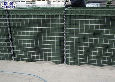 Grüne Geotextilien Militär-Gabions-Kasten-Zink - überzogene Aluminiumart