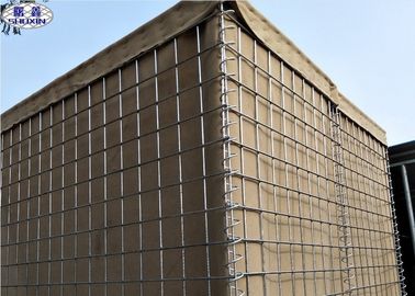 Militär-Gabions-Kasten defensive Hesco-Sperren-beige Sand-Geotextilien CER Bescheinigung