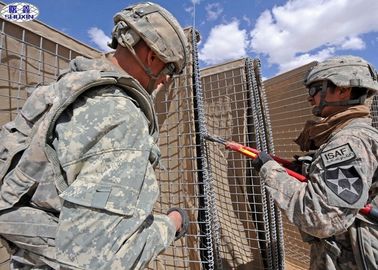 Mit Sand gefüllte Militärschutz Hesco-Sperren-kohlenstoffarmer Stahldraht