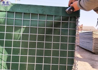 Flexible mit Sand gefüllte Sperren galvanisierten Gabion mit grünen Geotextilien