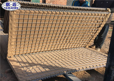 Mit Sand gefüllte Gabions-Flut-Sperren mit Geotextilien galvanisiertem Stahldraht