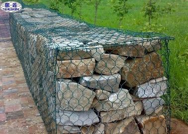 Kundenspezifische sechseckige Gabions-Wand-Käfige/Maschendraht-Felsen-Stützmauer