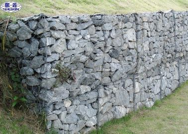 Flut galvanisierter Stahlsteinkäfig-sechseckiger Loch-Form-Bodenschutz