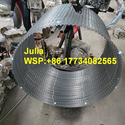 Dauerhafte 500mm OD BTO-16 Rasiermesh 102 Schleifen Rasiermesser Stacheldraht Anti-Korrosion Wohn-Gemeinschaftszaun