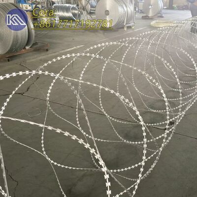 Grenze Schutz Zaun Verzinkt BTO 22 Rasierklingendraht