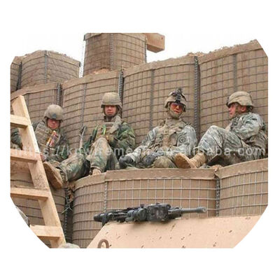 Verzinkte Mil3 Sandwand Barriere Blastwand für Überschwemmungen Mil6 Gabion geschweißte Abwehrbarrieren