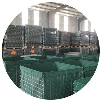 Standard-Militärische heißverzinkte Verteidigungsbastion Barrieren,Hesco Verteidigungs Sandwand In der Schießreichweite