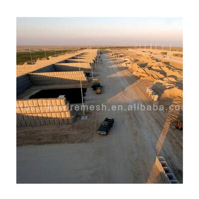 Zusammengestellte 0,61x0,61x1,22m tief geschweißte Sandgefüllte Barrieren für Flussschutz/militärische Verteidigung in Ghana