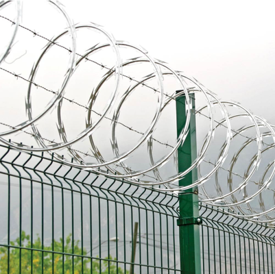 Hochsicherheit Razor Ribbon Stacheldraht Spulen für Grenzmauer und Flughafenzaun Schutz
