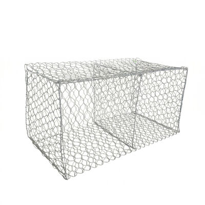 Großhandel PVC-Crimped Gewebte Gabion Box 80x100mm Hexagonal Galfan Galvanized Gabion Korb