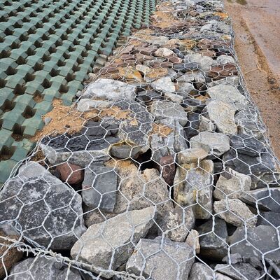 Lebensdauer 20-30 Jahre Gabion-Korbdraht Durchmesser 2,7 mm Langlebiger Drahtnetz Käfig Perfekt für Steigung Stabilisierung Hochwasserkontrolle und Landschaftsgestaltung