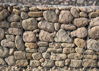 Stahldraht-Stein Gabions-Wand sperrt 2.7mm PVC beschichtete Oberflächenbehandlung ein
