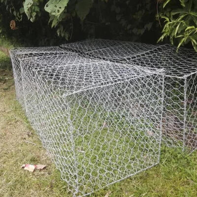 Doppelgerollte Galfan-Zinkbeschichtung 8*10cm / 2*1*1m Gabion-Korbhalterzaun