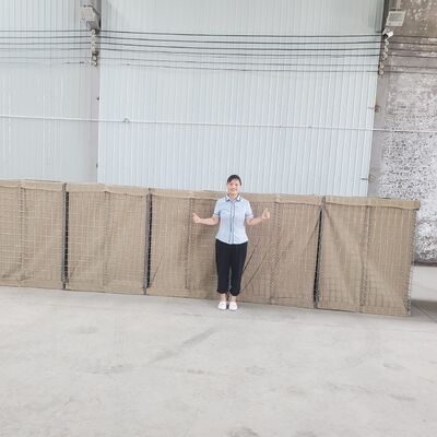 Verteidigungsbarriere Hesco-Style Stahlnetzwand zum Sprengschutz und militärische Befestigung