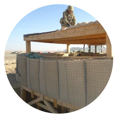 Schwerer verzinkter Eisendrahtgeflecht-Sandfüllungs-KN-10-Schutzbarriere-Stützmauer-Schutz