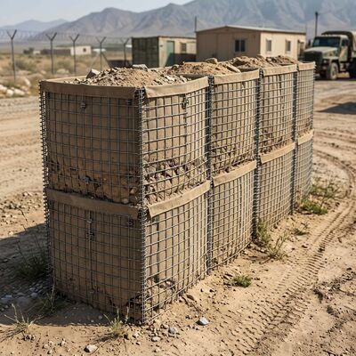 Verteidigungsbarriere | Geschweißte Gabionen-Sperrwand für Militär und Hochwasserschutz