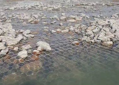 Überzogene Gabion Korb-Käfige PVCs, 60 x 80mm Stahl-Gabion Wand-Körbe