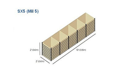 Geschweißte Maschendraht-Militärsperre, Verteidigungswall Hesco-Sperre Mil 5 2424