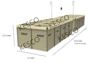 Hesco-Bastions-zusammenklappbare Metallsicherheitsbarriere 3