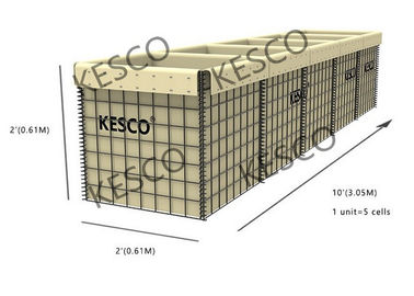HESCO Mil 5 Reihe Militärdes sand-Wand Hesco-Sperren-Zink--5% Aluminiumlegierungs-Draht-