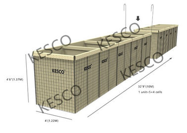 Militär Hesco-Bastions-Sperren-Flut-Sperren-Steuermil 8 versandet Wand
