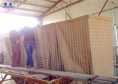 Geschweißte Gabion Kasten-Sperre 1x1x1M Hesco Defensive mit Geotextilien-Stoff