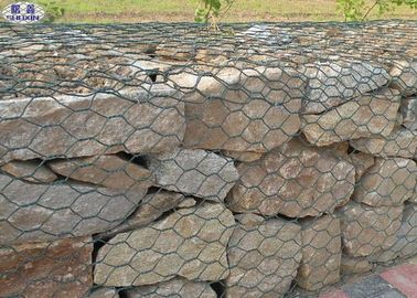 Kundengebundene galvanisierte verstärkte Wand-flexible schützende Masche Galfan PVCs Gabion