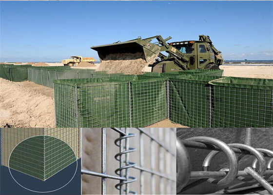 ISO COC galvanisierte defensive Sperre schweißte Gabions-Körbe für Ausrüstungs-Verkleidungen