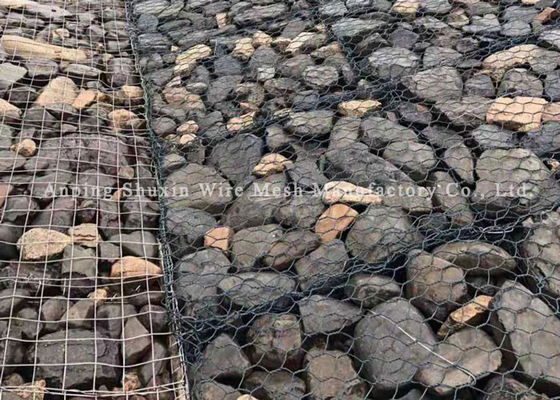 2.0mm PVC beschichtete Brücke Schutz gesponnene Gabions-Körbe