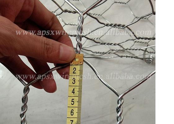 Schwerer Kasten-Stützmauer des Stein-2.2mm Gabion galvanisiert oder sechseckige Webart PVCs