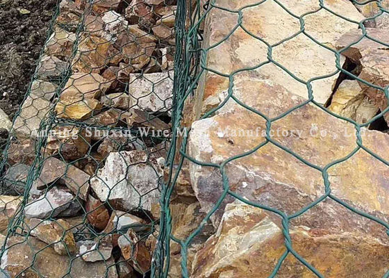 1*1*1m Webart-Draht Mesh Pvc Coated Gabion Mattress für Brücken-Schutz