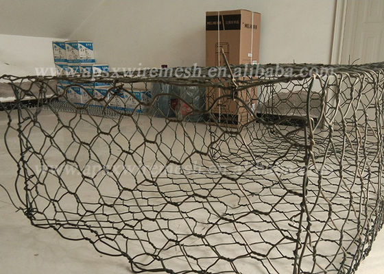 Einfaches zusammenklappbares PVC beschichtete sechseckigen Gabions-Korb für Wasser und Bodenschutz