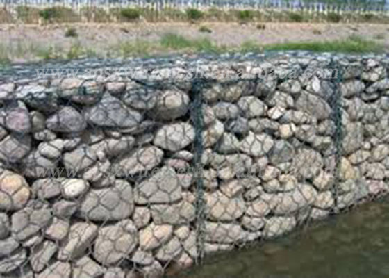 Hexagon schwer Gi Gabions-Doppelt-verdrehte Hinderung des Felsen-Brechens