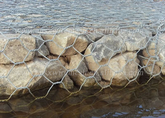 Steinkäfig Galfan beschichtete Stützmauer Gabions-Körbe 7x9cm Mesh Hole