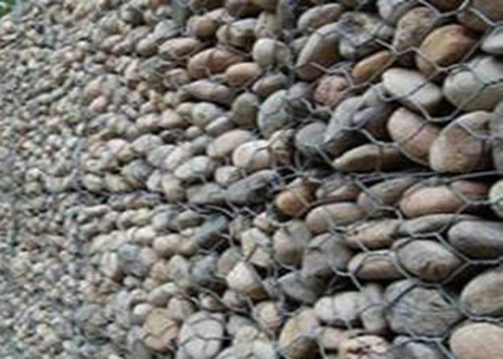 PVC des Hexagon-2.0mm beschichtete Gabions-Körbe, die Wand für die Hinderung einsperrt