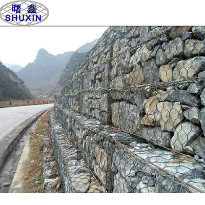 Doppelte galvanisierte 3mm Gabion Mesh Basket Preventing Rain Retaining Wand des Hexagon-