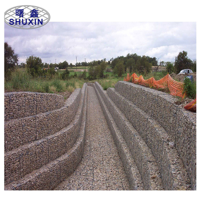 Hochleistungs-10x12cm PVC beschichteter Gabion Korb-sechseckiger Draht Mesh For Retaining