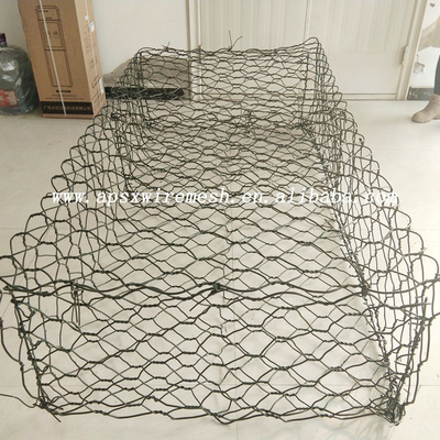 Doppeltes verdrehte das 6x8cm galvanisierte Gabions-Korb-Stein gefüllte Käfig-Hexagon, welches das Felsen-Brechen verhindert