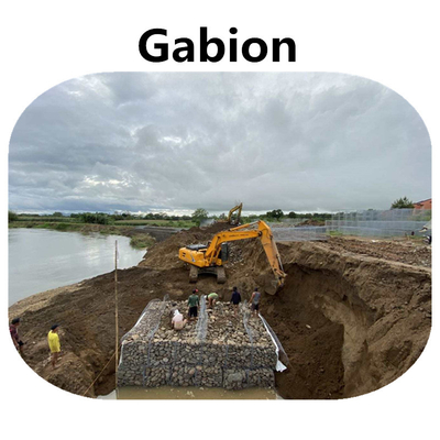 Galvanisiert spinnen Sie 3mx1mx1m Draht-Mesh Gabion Baskets For River-Kanal-Schutz