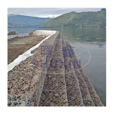 die galvanisierten/PVC 8*10cm 2.7mm Gabion Draht-Körbe beschichteten 2x1x1m