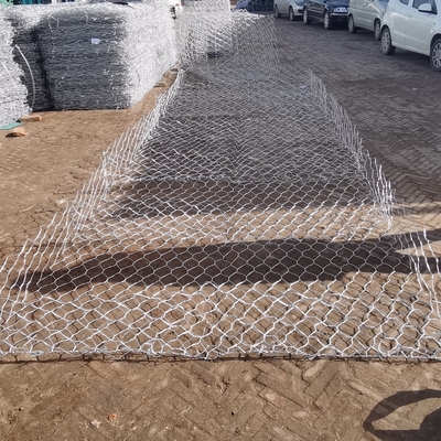 Harte Beanspruchung 3,0 Millimeter Galfan Mesh Gabion Baskets 2m x 1m x 1m Draht für Stützmauern