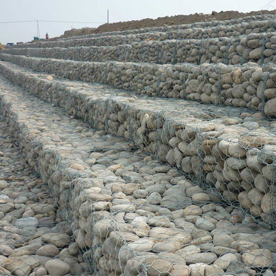Zaun des Eisen-4x1x1 3.4mm galvanisierter Gabions-Korb-Stützmauer-Maschendraht